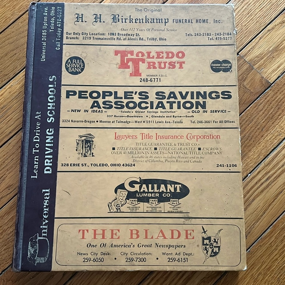 1971 Toledo Ohio Suburban Directory